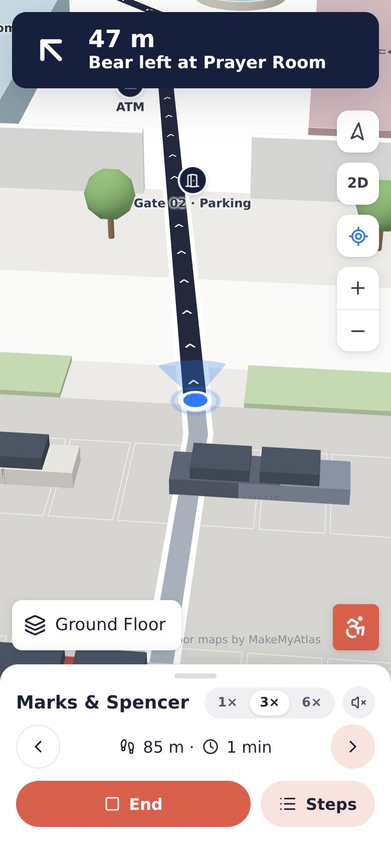 Turn-by-turn navigation on a phone